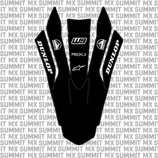 Surron Ultra Bee front fender decal by Summit MX — premium laminated vinyl