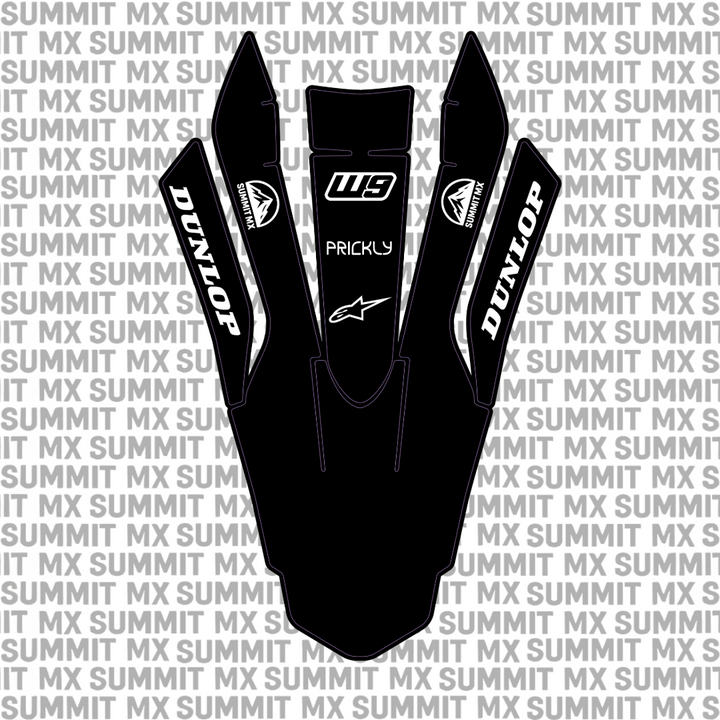 Surron Ultra Bee front fender decal by Summit MX — premium laminated vinyl
