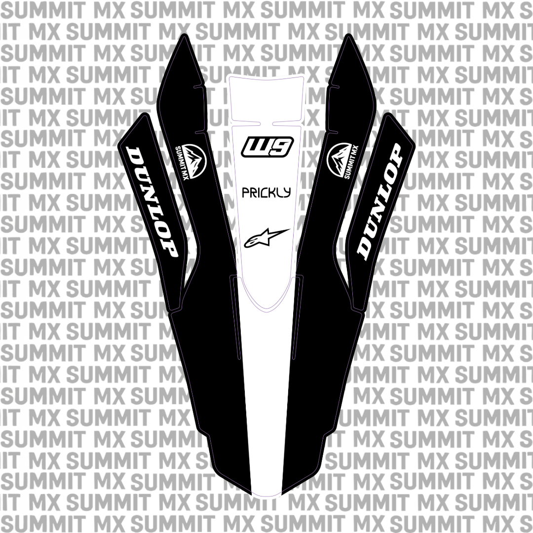Surron Ultra Bee front fender decal by Summit MX — Stripe style