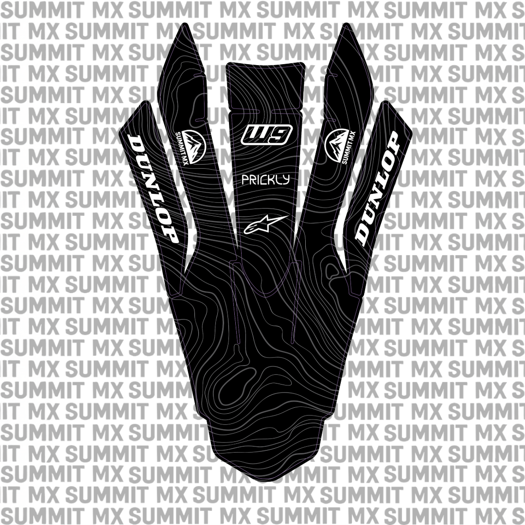 Surron Ultra Bee front fender decal by Summit MX — Cherry Blossom style
