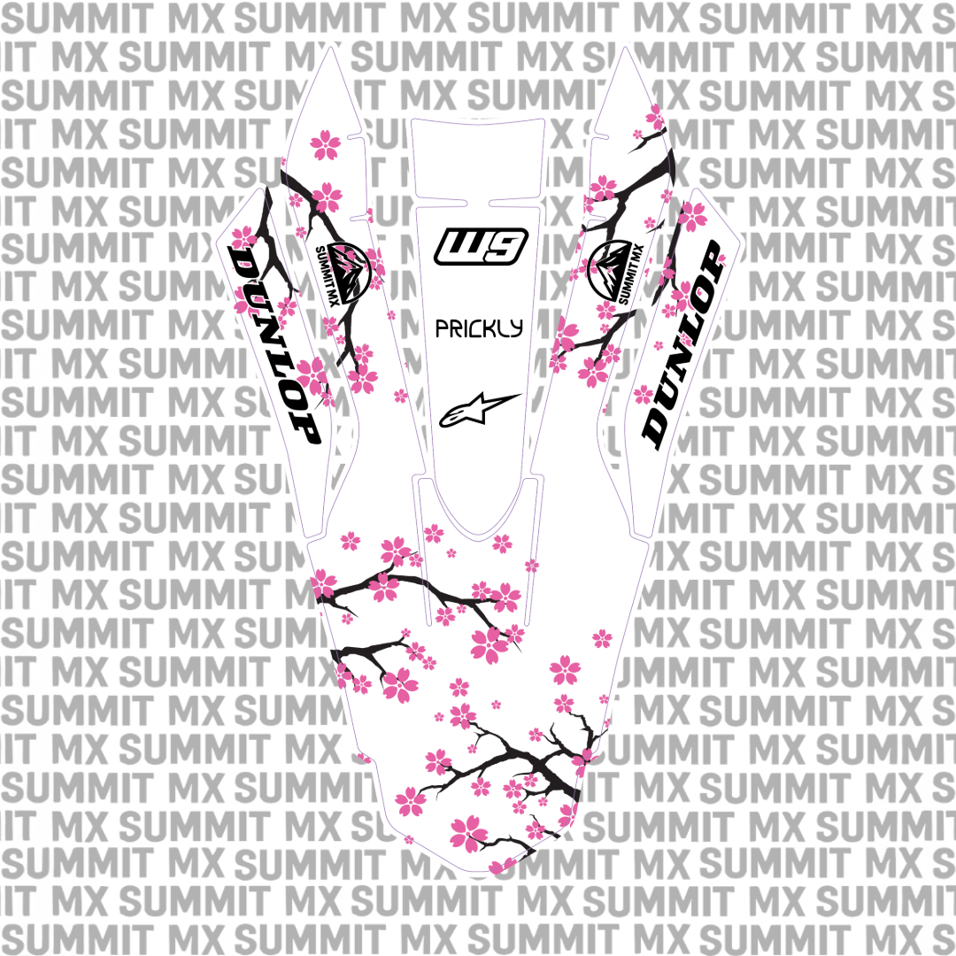 Surron Ultra Bee front fender decal by Summit MX — Topographical style
