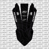 KTM 85 front fender decal for Surron Ultra Bee — Topographical style