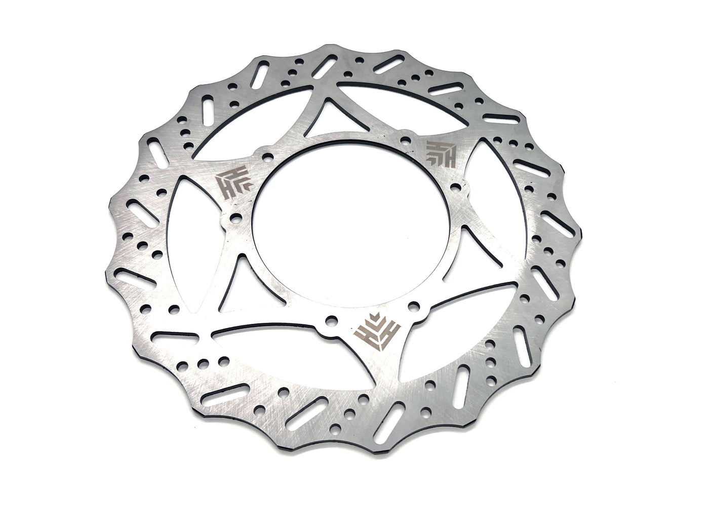 Heavy Hitter 240mm stainless brake rotor for Surron Ultra Bee, installed