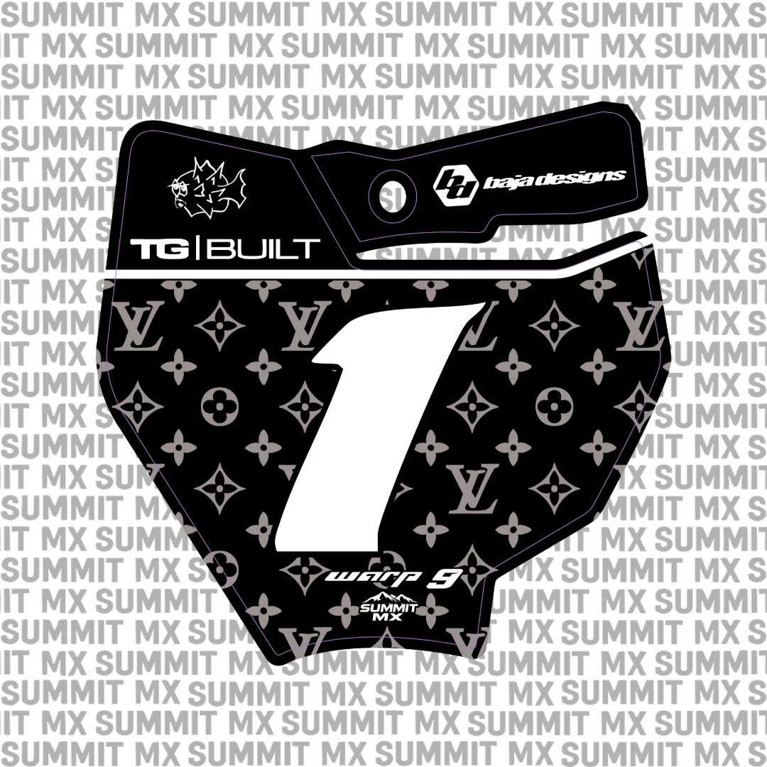 LouisVuitton Number Plate Decal for KTM 65