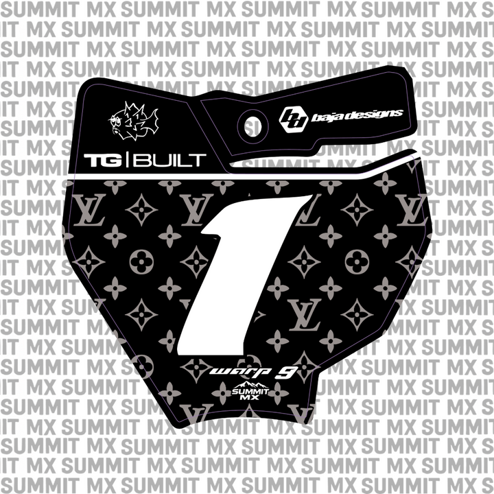 LouisVuitton Number Plate Decal for KTM 65