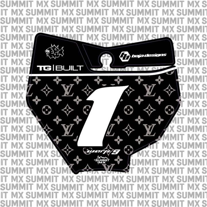 LouisVuitton Number Plate Decal for KTM 85