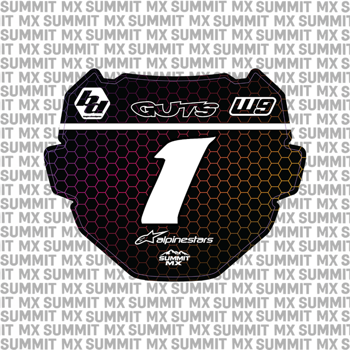 Hex Number Plate Decal for ODI