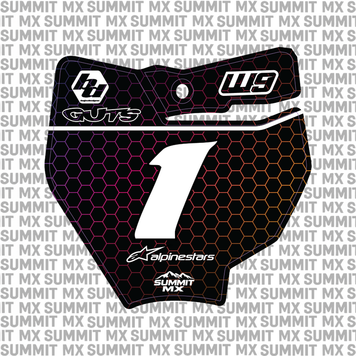 Hex Number Plate Decal for KTM 65
