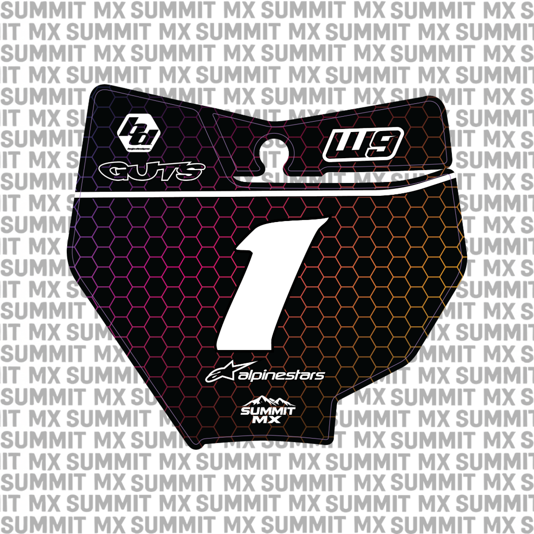 Hex Number Plate Decal for KTM 85