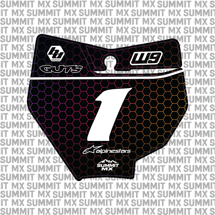 Hex Number Plate Decal for KTM 85