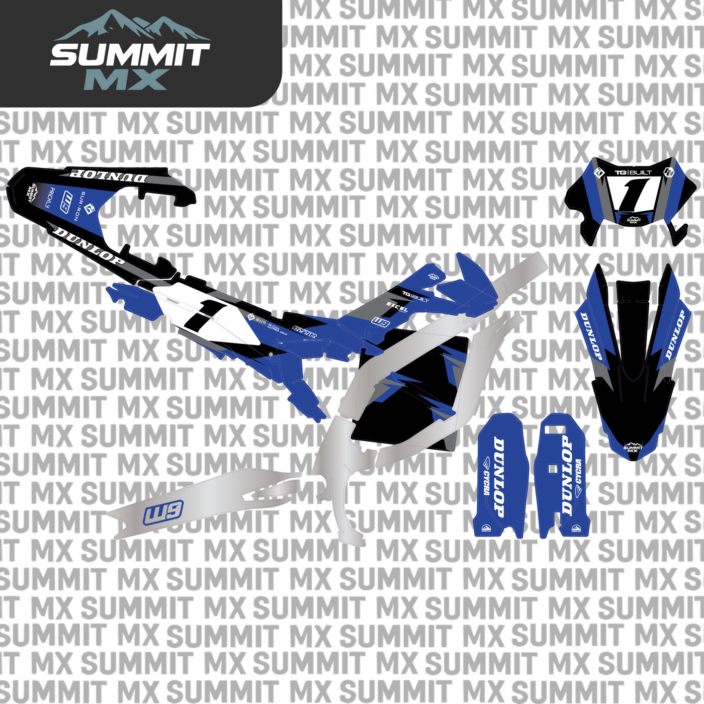 Surron Ultra Bee moto inspired graphics kit by Summit MX — design detail
