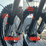 Adjustable Fork Saver — side profile showing fork leg protection