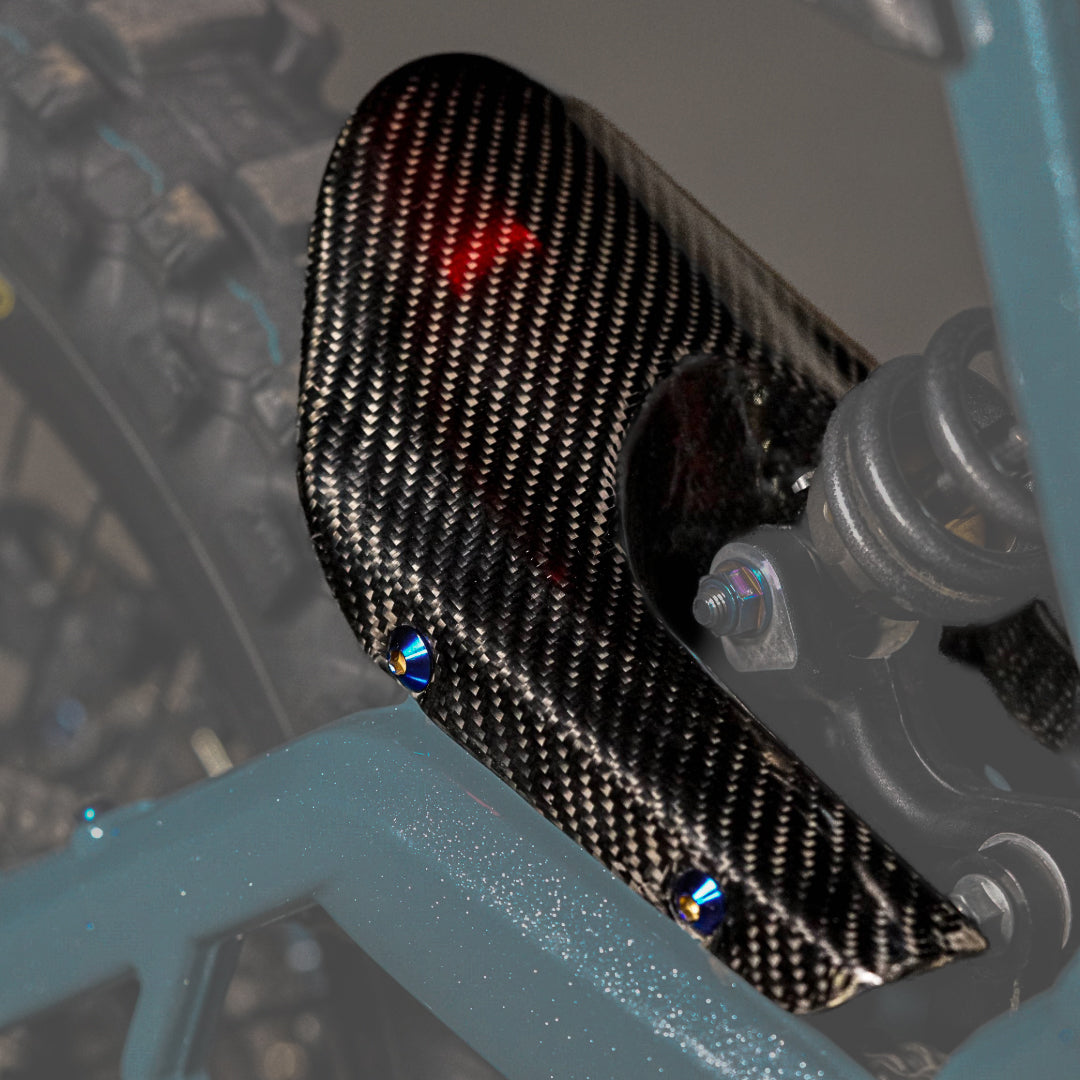 E-Ride Pro Carbon Fiber Mud Guard — front mud guard carbon fiber view