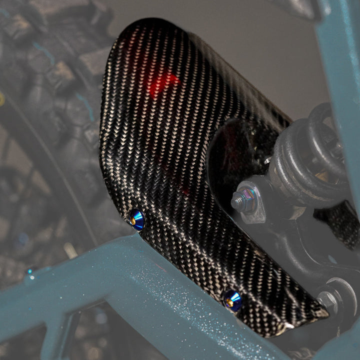 E-Ride Pro Carbon Fiber Mud Guard — front mud guard carbon fiber view