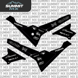Yozma IN10 full moto graphics kit by Summit MX — finish option