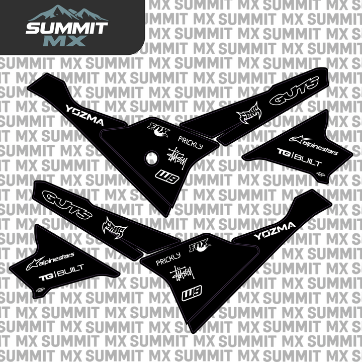 Yozma IN10 full moto graphics kit by Summit MX — finish option