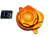 Aluminum motor cover for Surron, E-Ride Pro, and Segway e-motos — installed view