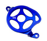 Surron Light Bee X aluminum motor cover — vented open design detail