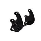 Prickly footpeg brackets for Surron Light Bee X — black anodized billet aluminum kickstand and peg support