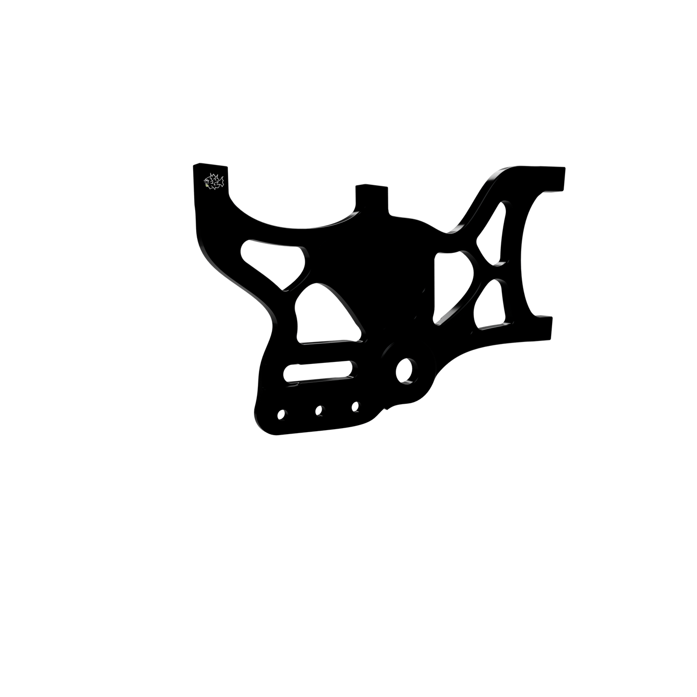 220mm Rear Dual Caliper Mount for Surron Ultra Bee — black billet bracket