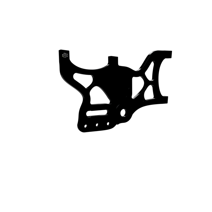220mm Rear Dual Caliper Mount for Surron Ultra Bee — black billet bracket
