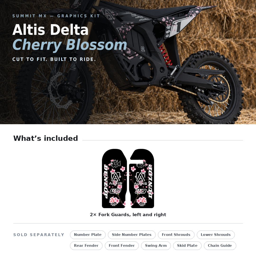 Cherry Blossom Decal for Altis Delta Fork Guards