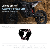 Cherry Blossom Decal for Altis Delta Number Plate