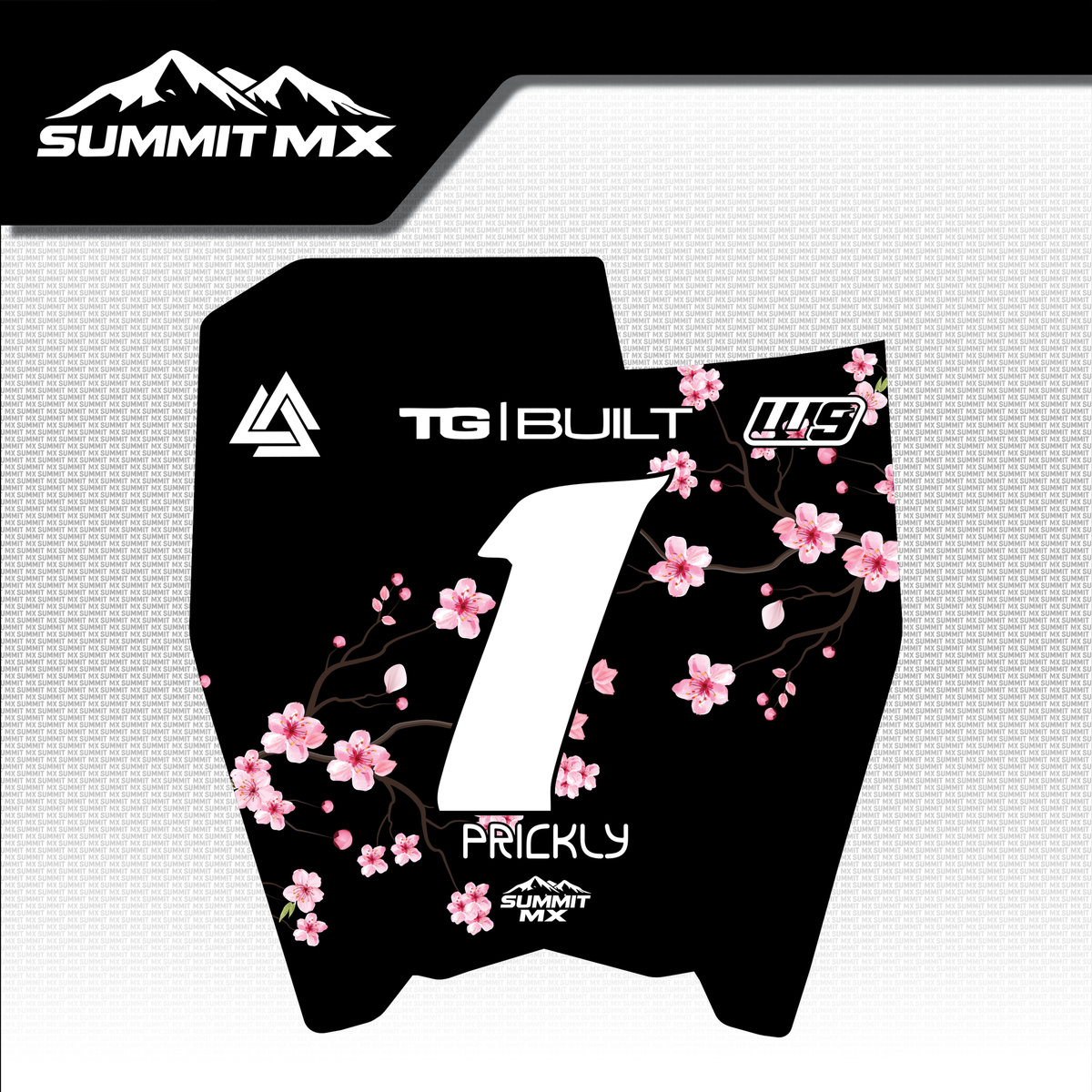 Cherry Blossom Decal for Talaria Komodo Number Plate