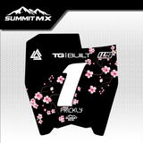 Cherry Blossom Decal for Talaria Komodo Number Plate