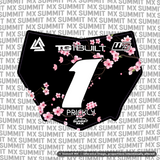 Cherry Blossom Number Plate Decal — close-up detail