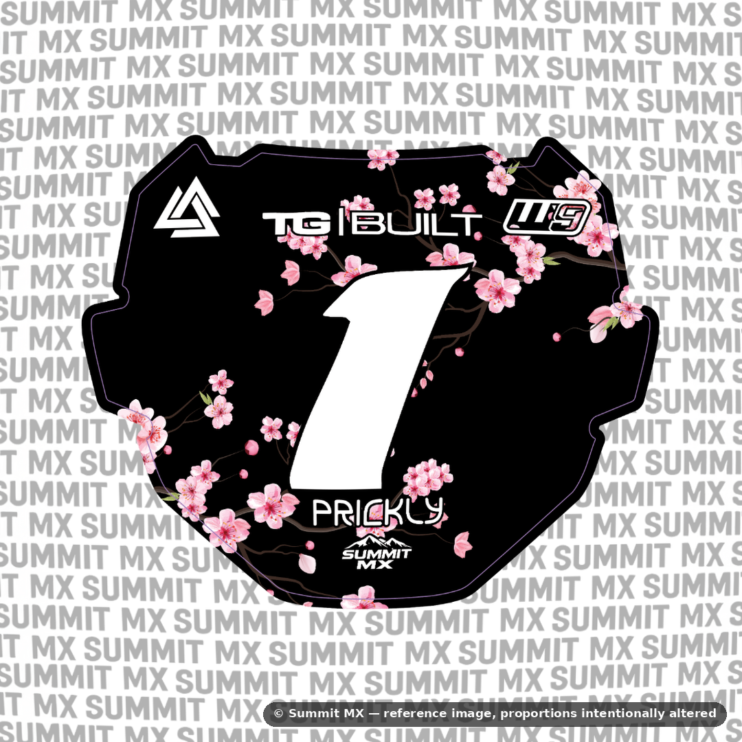 Cherry Blossom Decal for ODI Number Plate