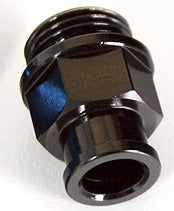 DR650 billet choke fitting for Suzuki DR650 — black anodized carb cable fitting