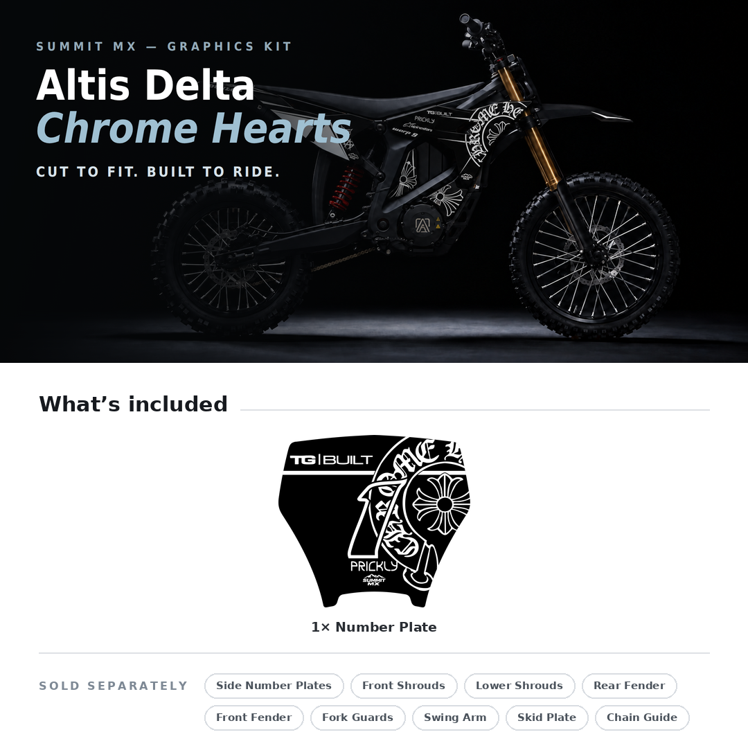 Chrome Hearts Decal for Altis Delta Number Plate