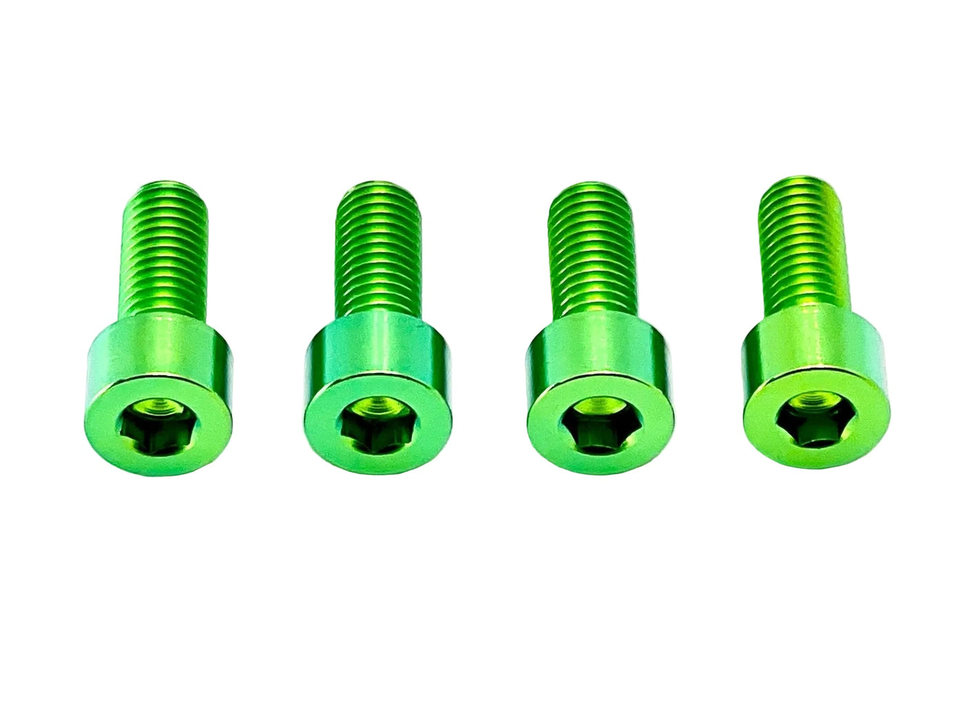 Titanium stem and handlebar bolts for Surron and Talaria — green anodized
