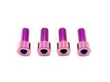 Titanium stem and handlebar bolts for Surron and Talaria — purple anodized