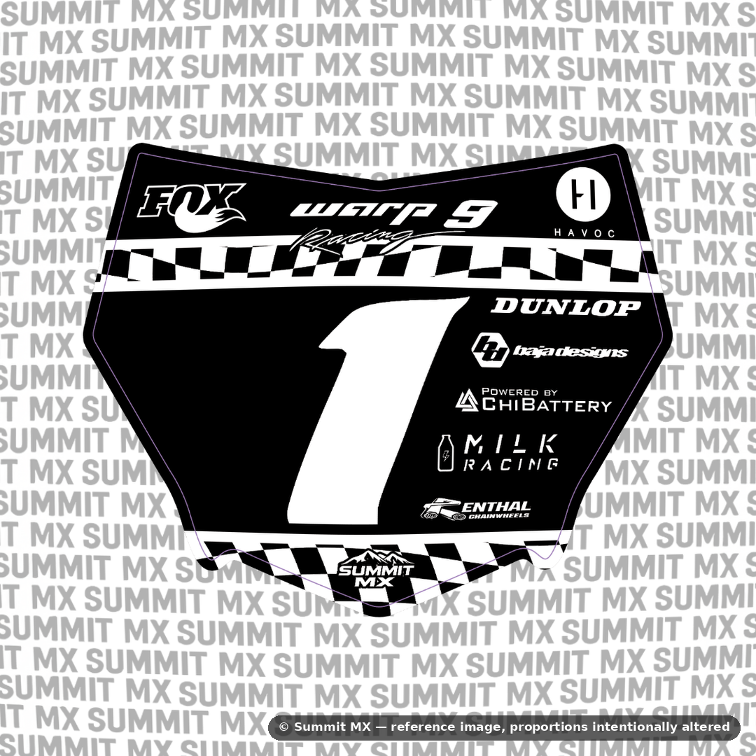 Finish Line Decal for Motocutz Number Plate