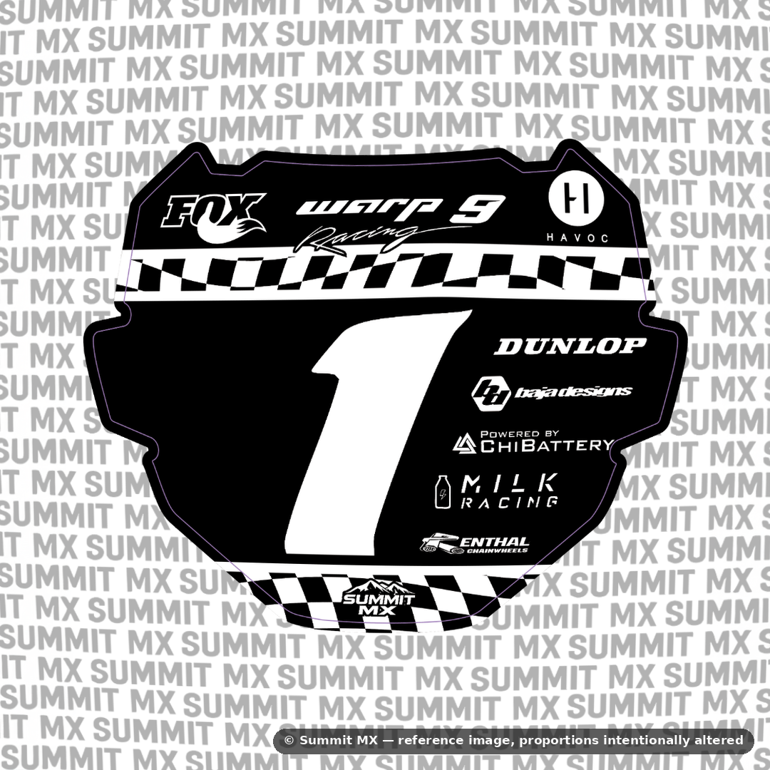 Finish Line Decal for ODI Number Plate