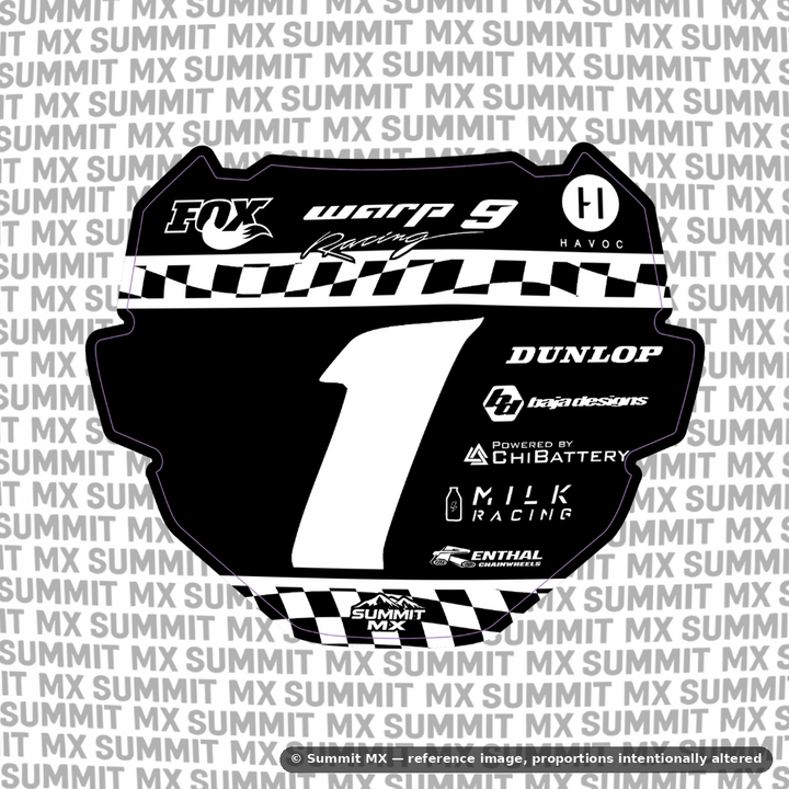 Finish Line Decal for ODI Number Plate