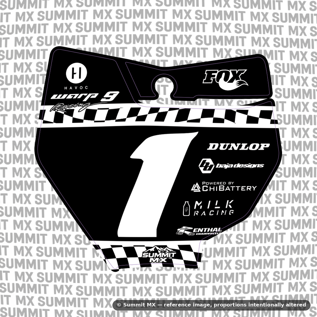 Finish Line Decal for KTM 85 Number Plate