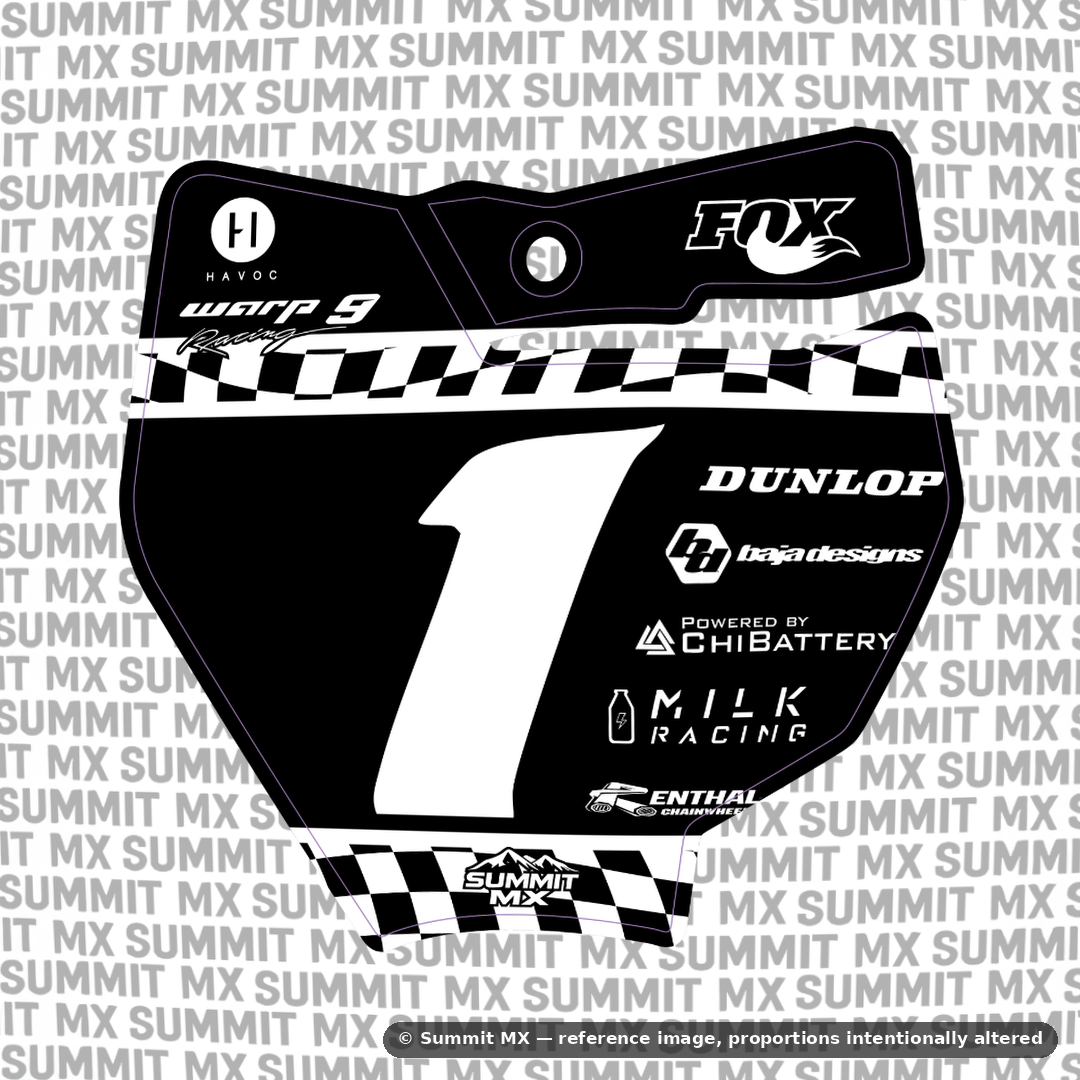 Finish Line Decal for KTM 65 Number Plate