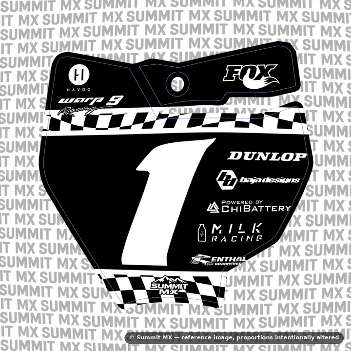 Finish Line Decal for KTM 65 Number Plate