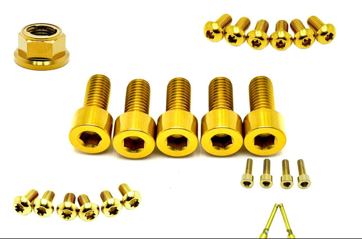 Titanium Front and Rear Wheel Bolt Kit