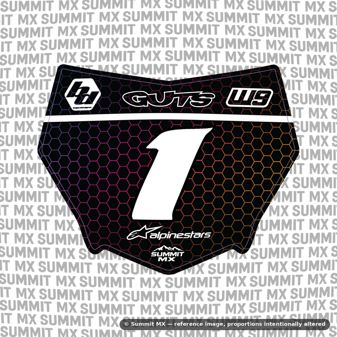 Hex Decal for Motocutz Number Plate