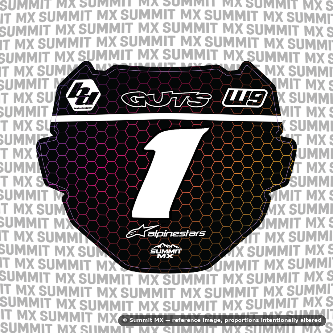 Hex Decal for ODI Number Plate