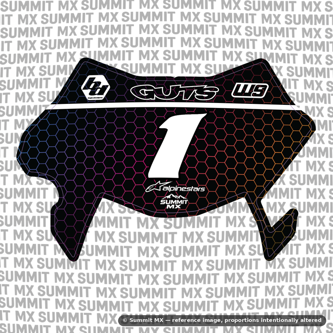 Hex Decal for Ultra Bee Number Plate
