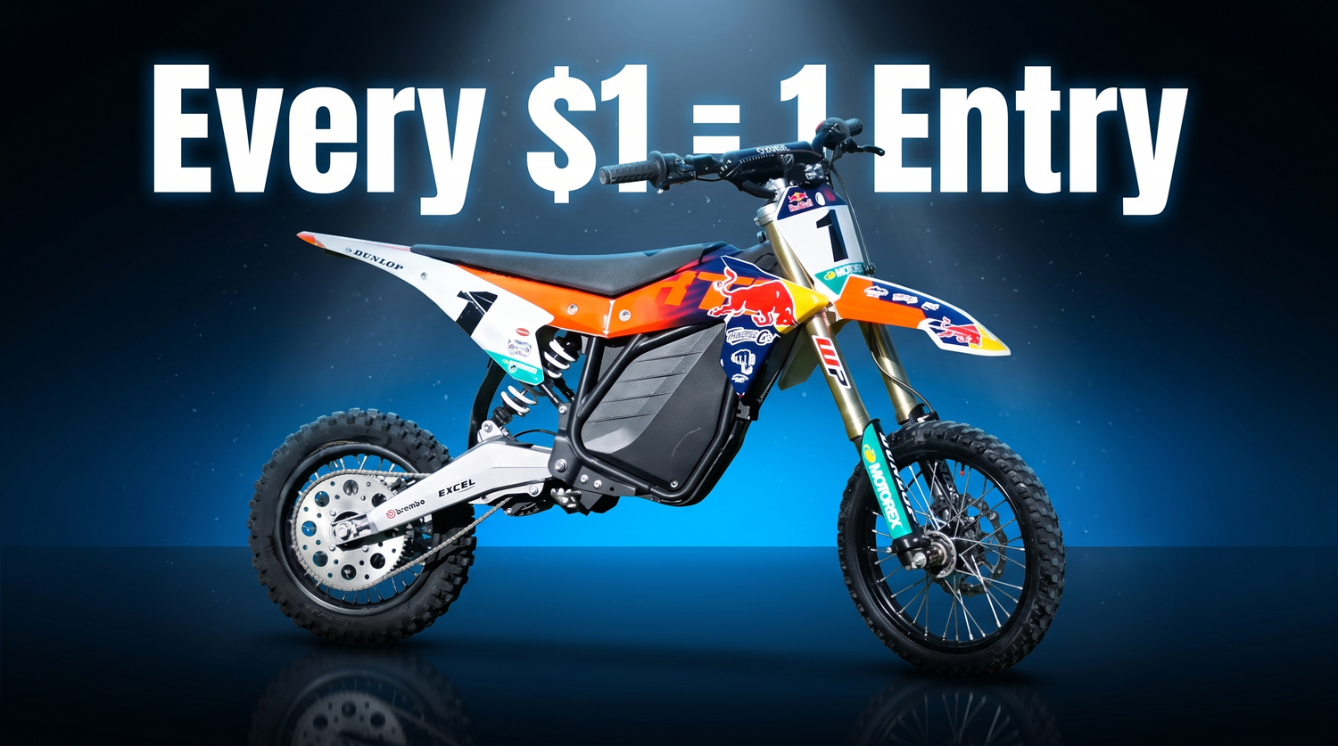 Modified ETM RTR electric dirt bike giveaway