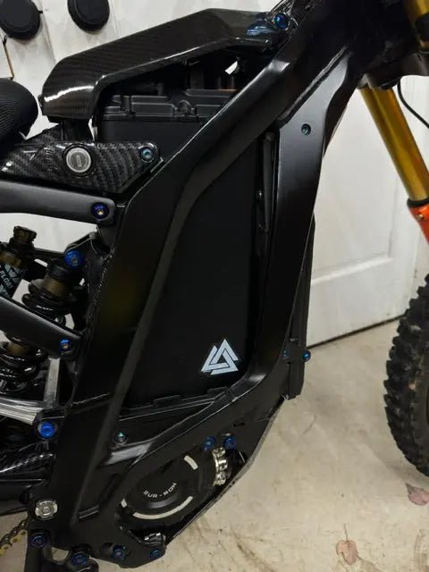 72V style battery wrap kit for Talaria Sting — applied on battery