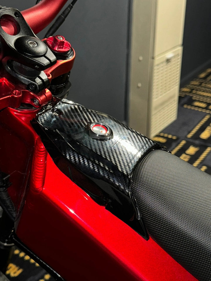 Talaria XXX carbon fiber wrap kit — real CF weave detail