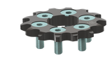 Prickly DLC tool-steel jackshaft sprocket for Surron LBX — tooth detail
