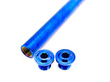 KKE fork titanium axle and end-bolts for Surron LBX — full kit view